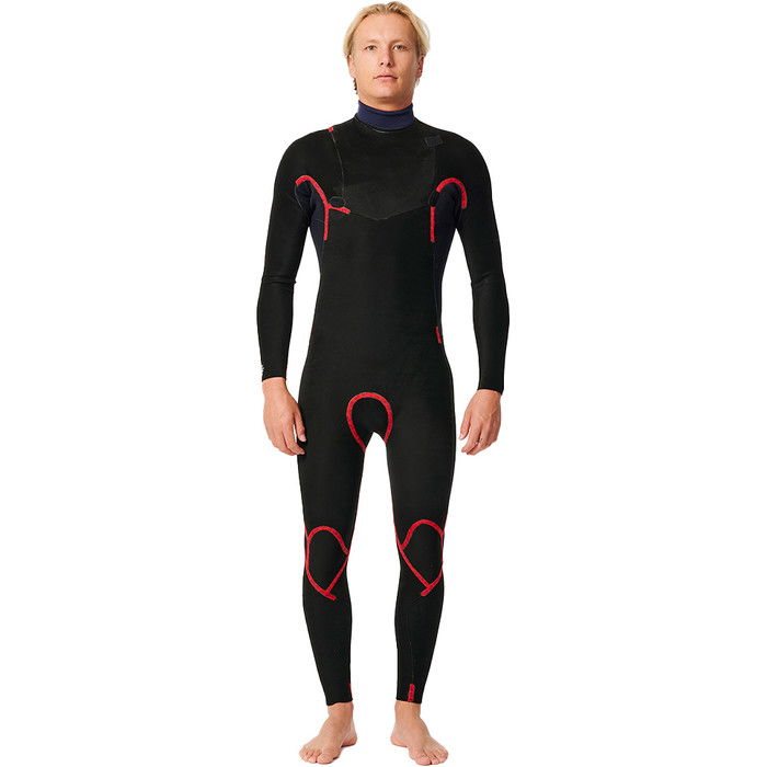 2024 Rip Curl Hombres Dawn Patrol Performance 3/2mm Chest Zip Neopreno 15EMFS - Black